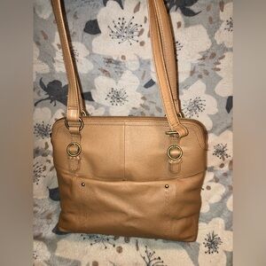 Ella Simone Tan Leather Shoulder Bag Like New